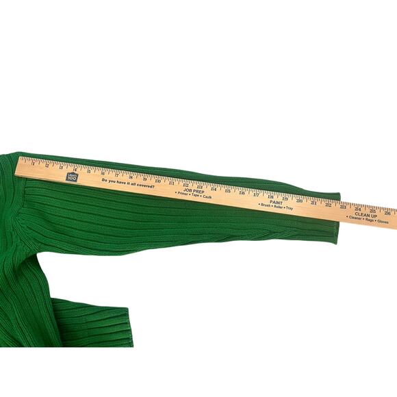 VTG J. Crew Turtleneck Sweater Ribbed Chunky Kelly Green Womens Size Small - Picture 9 of 9